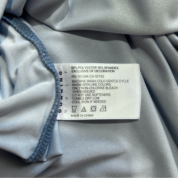 DUNNING GOLF 1/4 Zip Long Sleeve Pullover Heather Blue Stretch DN801613EB sz XL - Picture 11 of 12